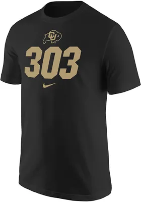 Nike Men's Colorado Buffaloes Black 303 Area Code T-Shirt