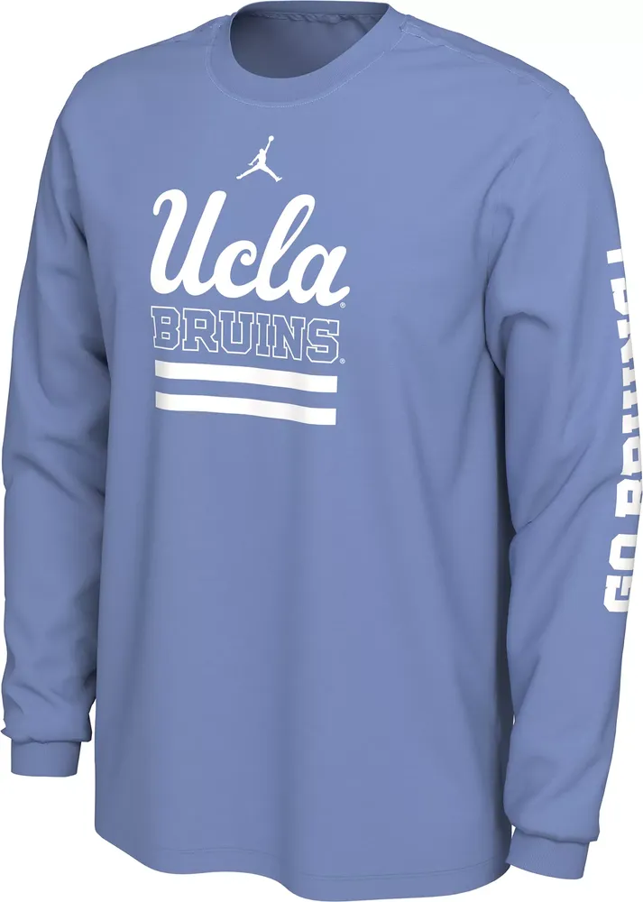 Jordan Men's UCLA Bruins Blue Core Cotton Long Sleeve T-Shirt