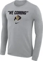 Nike Men's Colorado Buffaloes Grey Dri-Fit Legend Long Sleeve T-Shirt