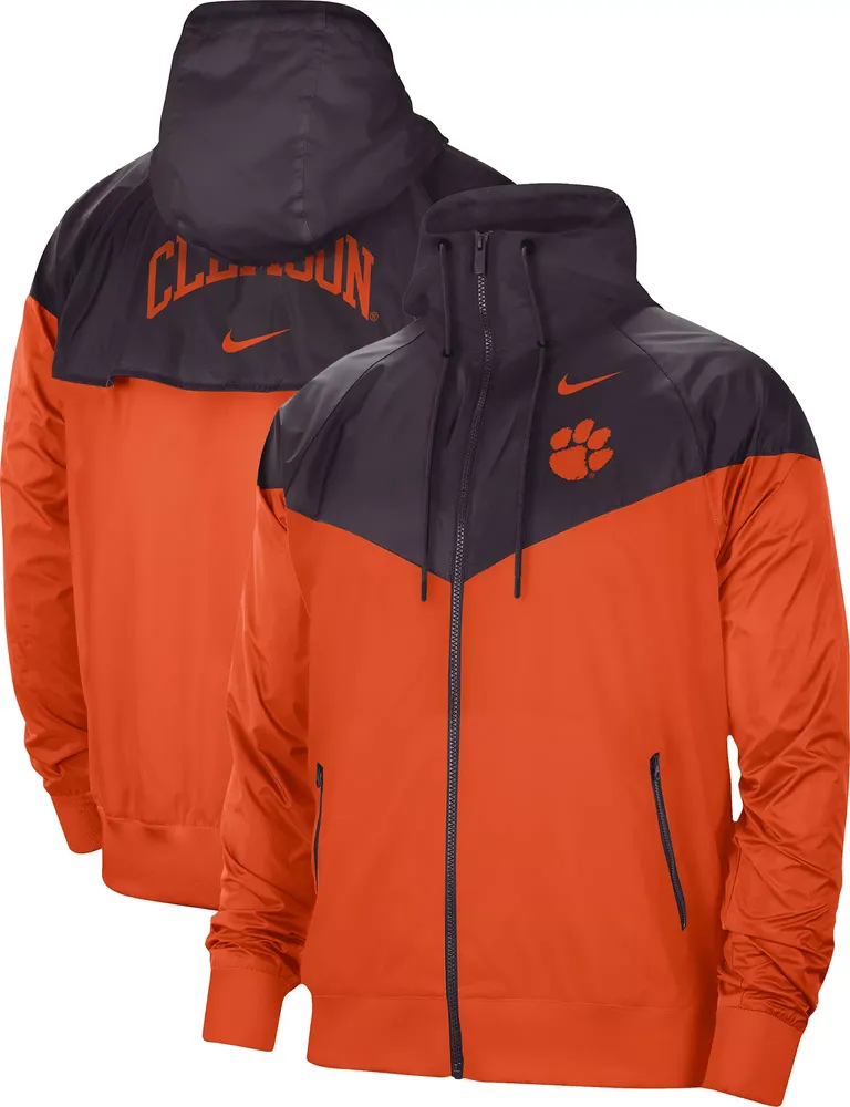 Nike Men's Clemson Tigers Orange Windrunner Jacket