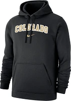 Nike Men's Colorado Buffaloes Black Club Fleece Wordmark Pullover Hoodie