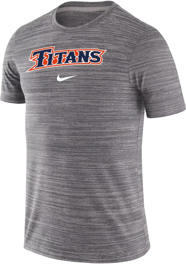 Nike Men's Cal State Fullerton Titans Grey Dri-FIT Velocity Football Team Issue T-Shirt