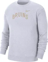 Nike Men's UCLA Bruins White Club Fleece Arch Word Crew Neck Sweatshirt