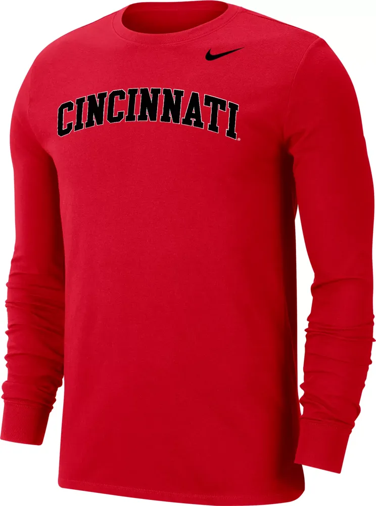 Nike Men's Cincinnati Bearcats Red Dri-FIT Cotton Long Sleeve T-Shirt