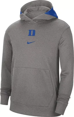 Nike Men's Duke Blue Devils Grey Spotlight Pullover Basketball Hoodie