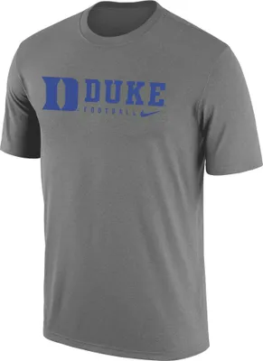 Nike Men's Duke Blue Devils Grey Dri-FIT Legend Football Team Issue T-Shirt