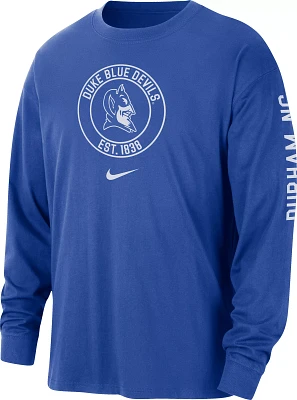 Nike Men's Duke Blue Devils Royal Max90 Heritage Long Sleeve T-Shirt