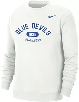 Nike Men's Duke Blue Devils White Everyday Campus Crew Neck Sweatshirt