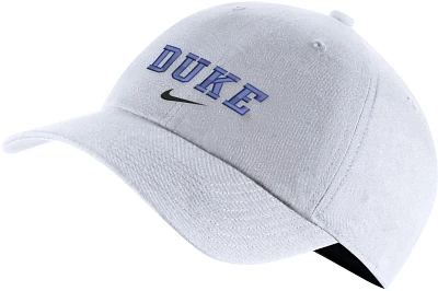 Nike Men's Duke Blue Devils White Heritage86 Arch Wordmark Hat