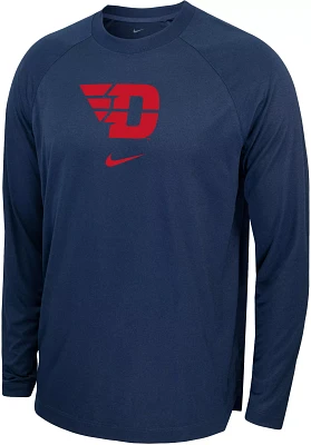 Nike Men's Dayton Flyers Blue Spotlight Basketball Dri-FIT Long Sleeve Shirt