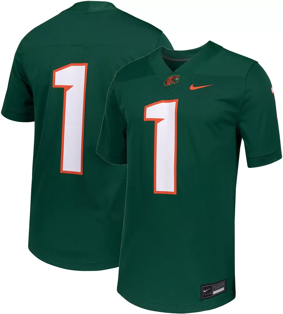 Nike Men's Florida A&M Rattlers Green Untouchable Home Game Football Jersey