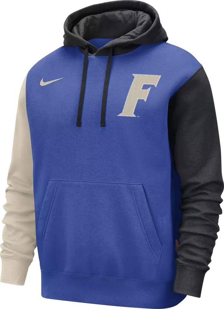 Nike Men's Florida Gators Blue Club Fleece Wordmark Pullover Hoodie