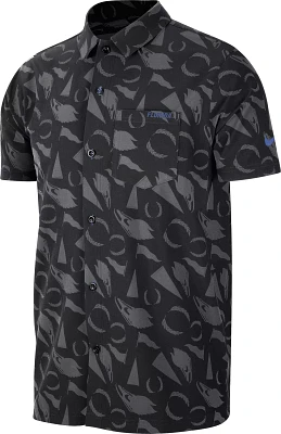 Nike Men's Florida Gators Black Woven Button-Up Shirt