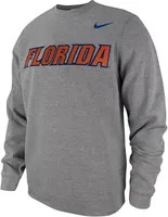 Jordan Men's Florida Gators Grey Tackle Twill Pullover Crew Sweatshirt