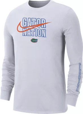 Nike Men's Florida Gators Summit White Back 2 School Long Sleeve T-Shirt