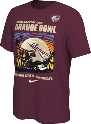 Nike Men's 2023 Orange Bowl Bound Florida State Seminoles Helmet T-Shirt
