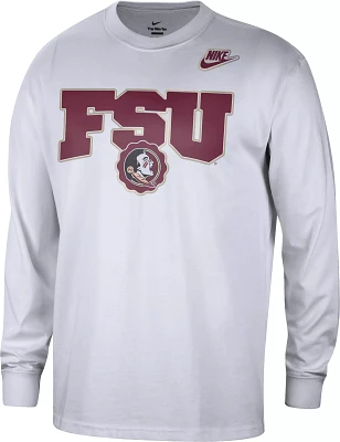 Nike Men's Florida State Seminoles White Max90 JV Long Sleeve T-Shirt