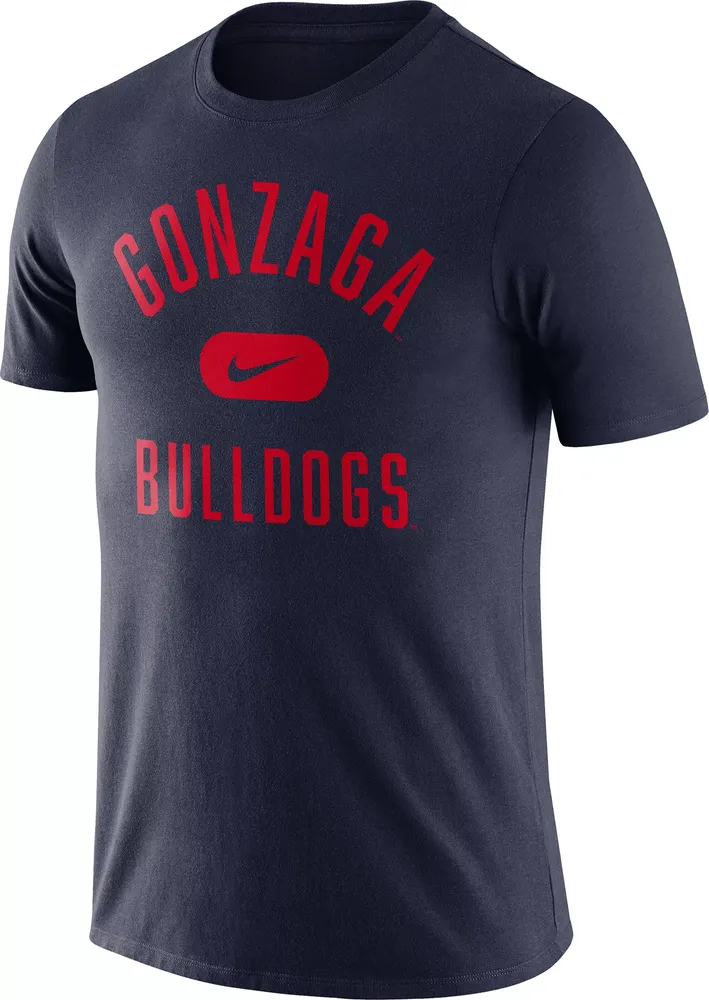 Nike Men's Gonzaga Bulldogs College Navy Basketball Team Arch T-Shirt