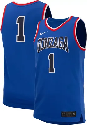 Nike Men's Gonzaga Bulldogs #1 Blue Replica Basketball Jersey