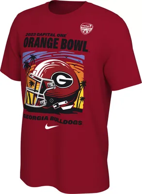 Nike Men's 2023 Orange Bowl Bound Georgia Bulldogs Helmet T-Shirt