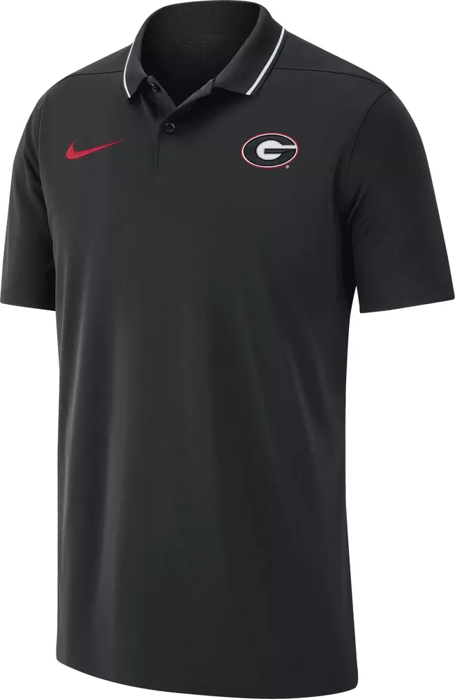 Nike Men's Georgia Bulldogs Black Dri-FIT Coaches Polo