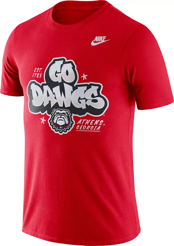 Nike Men's Georgia Bulldogs Red Loud Authentic Tri-Blend T-Shirt