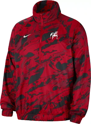 Nike Men's Georgia Bulldogs University Red Windrunner Woven Anorak Half-Zip Jacket
