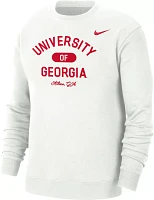 Nike Men's Georgia Bulldogs White Everyday Campus Crew Neck Sweatshirt