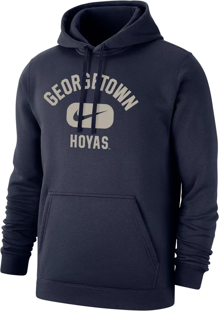 Nike Men's Georgetown Hoyas Blue Club Fleece Pill Swoosh Pullover Hoodie