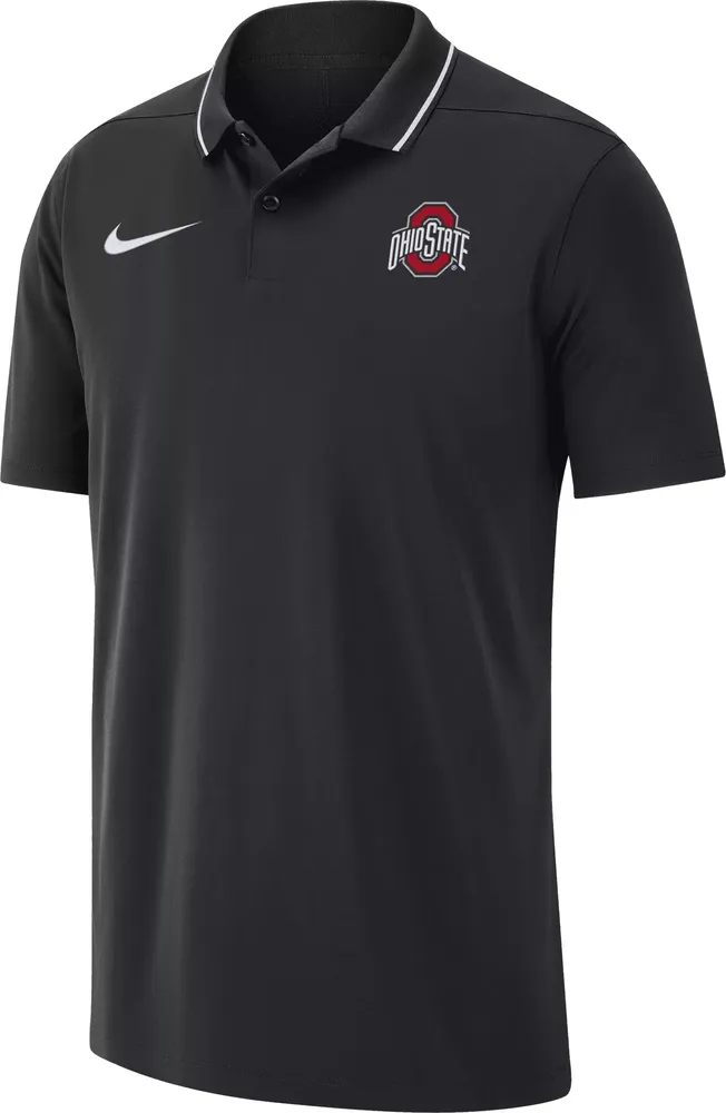 Nike Men's Ohio State Buckeyes Black Dri-FIT Coaches Polo