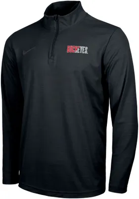 Nike Men's Ohio State Buckeyes Black Intensity Quarter-Zip Shirt