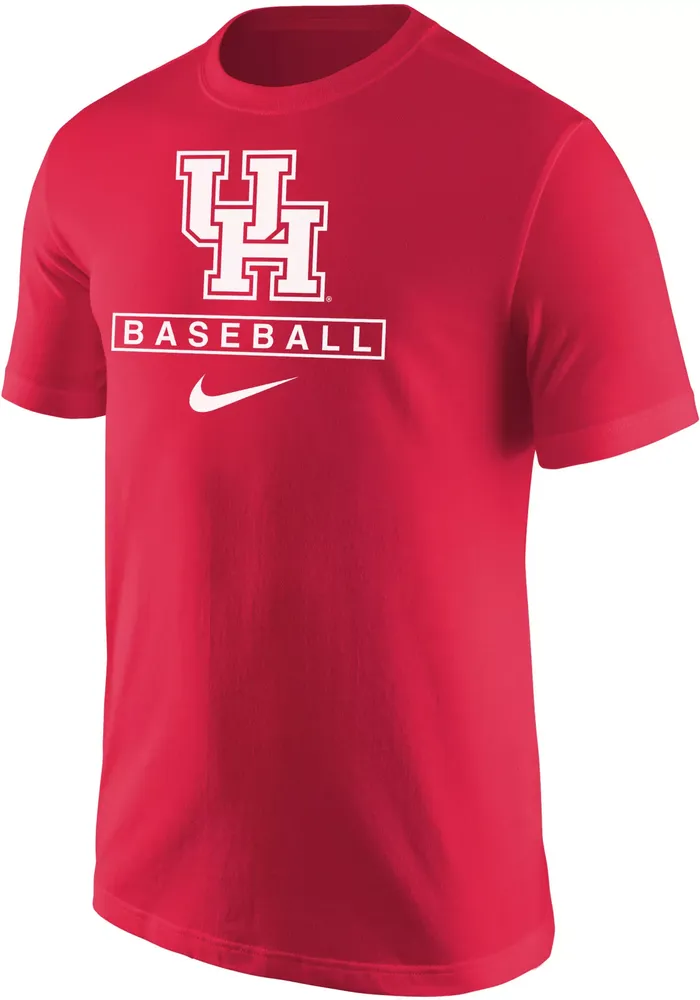 Nike Men's Houston Cougars Red Baseball Core Cotton T-Shirt