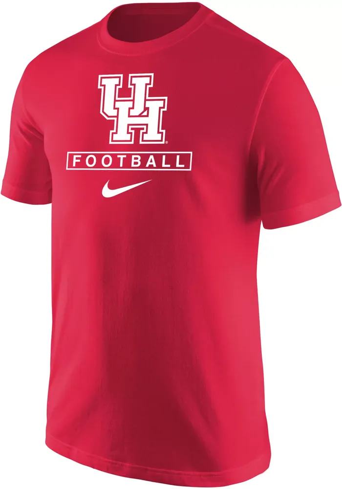 Nike Men's Houston Cougars Red Football Core Cotton T-Shirt