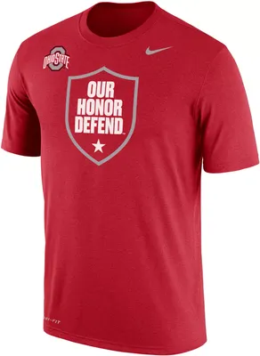 Nike Men's Ohio State Buckeyes Scarlet Wordmark Dri-FIT T-Shirt
