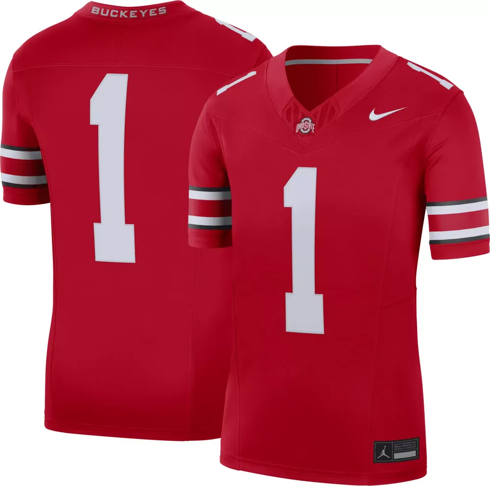 Nike Men's Ohio State Buckeyes #1 Scarlet Dri-FIT Limited VF Football Jersey