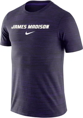 Nike Men's James Madison Dukes Purple Dri-FIT Velocity Football Team Issue T-Shirt