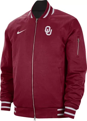 Nike Men's Oklahoma Sooners Crimson Bomber Jacket