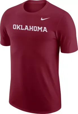 Nike Men's Oklahoma Sooners Crimson Legend Wordmark T-Shirt