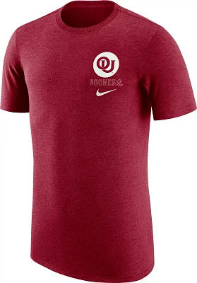 Nike Men's Oklahoma Sooners Crimson Tri-Blend Retro Logo T-Shirt