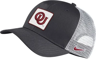 Nike Men's Oklahoma Sooners Grey Vintage Logo  Classic99 Trucker Hat