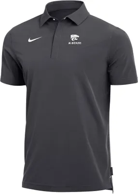 Nike Men's Kansas State Wildcats Grey Dri-FIT Coaches Polo