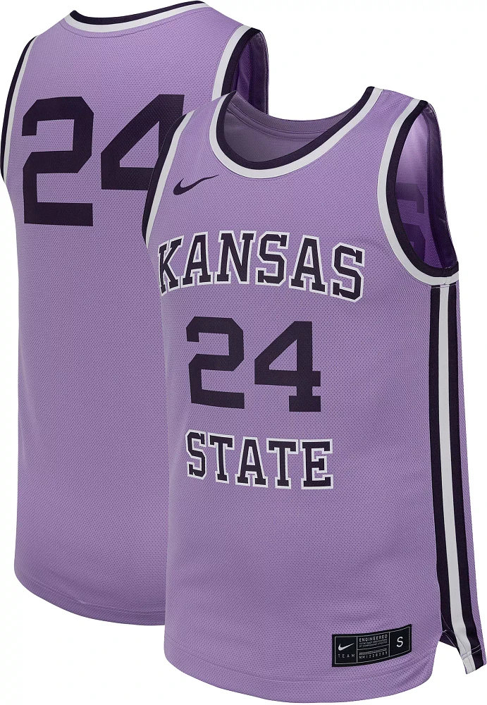 Nike Men's Kansas State Wildcats #24 Purple Replica Basketball Jersey