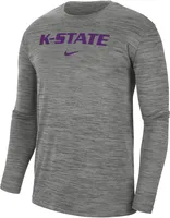 Nike Men's Kansas State Wildcats Purple Dri-FIT Velocity Football Team Issue T-Shirt