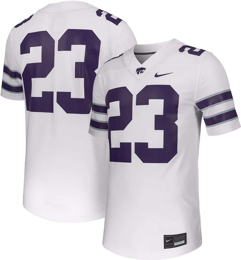 Nike Men's Kansas State Wildcats #23 White Replica Away Football Jersey