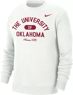 Nike Men's Oklahoma Sooners White Everyday Campus Crew Neck Sweatshirt