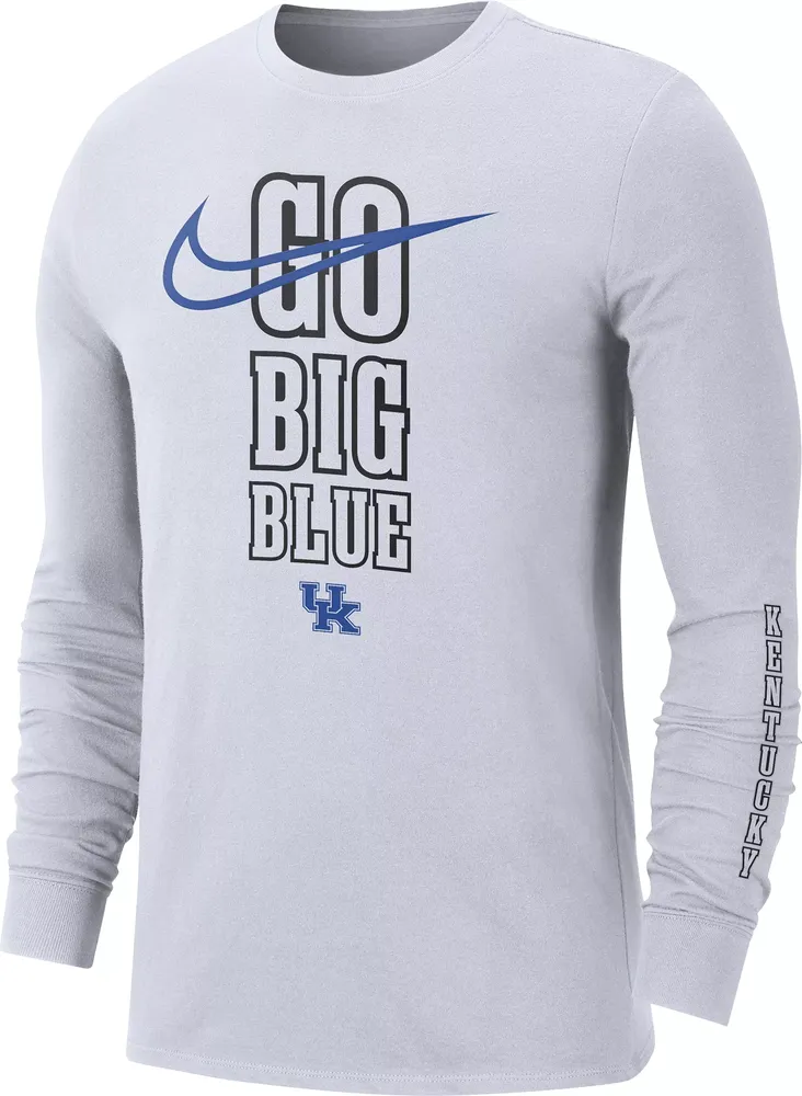 Nike Men's Kentucky Wildcats Summit White Back 2 School Long Sleeve T-Shirt