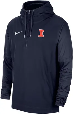 Nike Men's Illinois Fighting Illini Blue Football Sideline Coach Lightweight Jacket