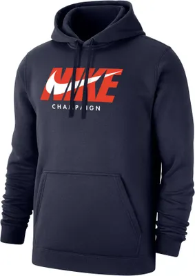 Nike Men's Illinois Fighting Illini Champaign Blue City 3.0 Pullover Hoodie