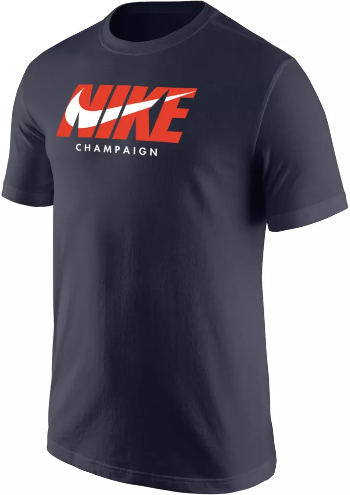 Nike Men's Illinois Fighting Illini Champaign Blue City 3.0 T-Shirt