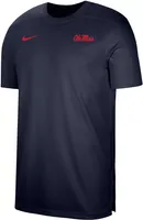 Nike Men's Ole Miss Rebels Blue Football Coach Dri-FIT UV T-Shirt